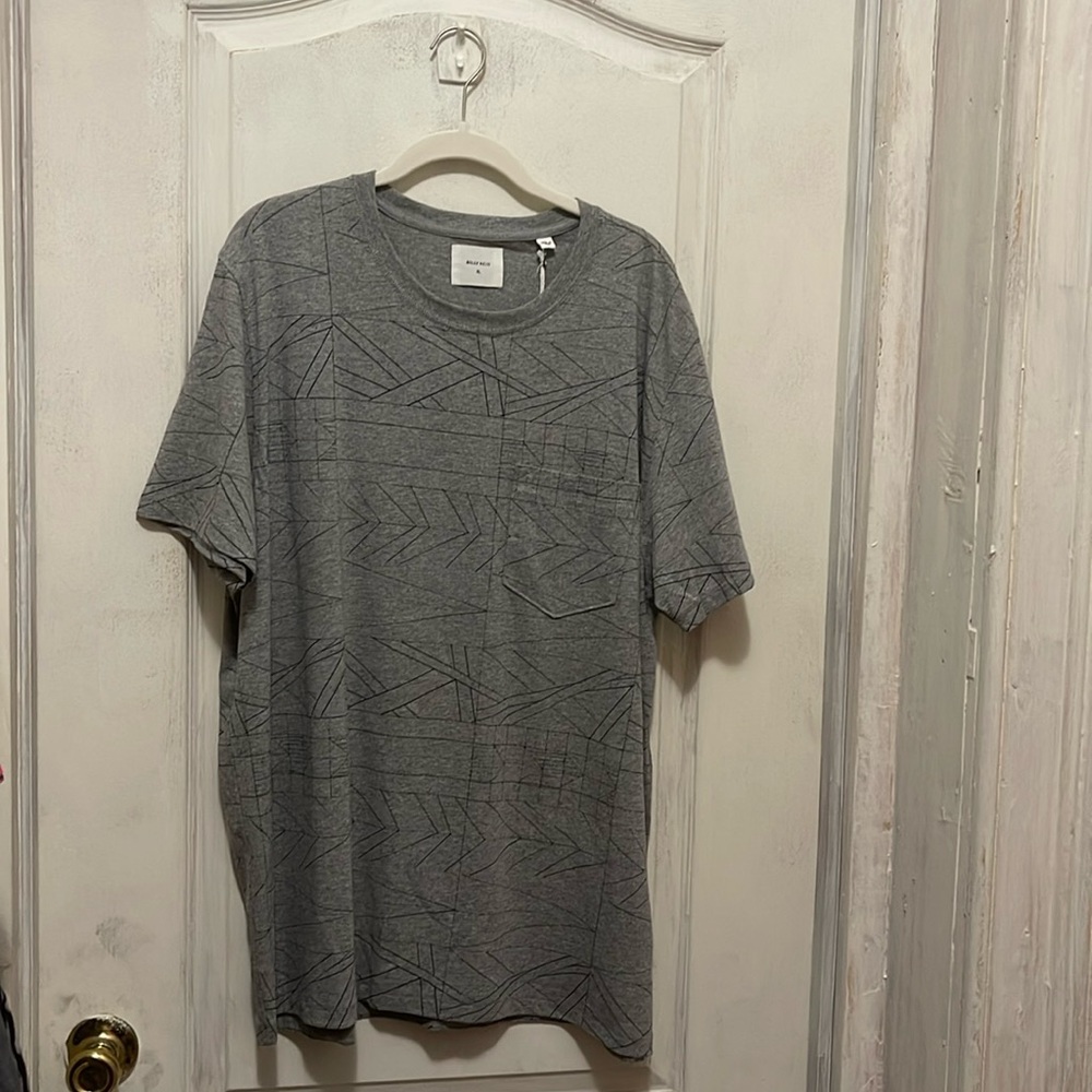 Billy Reid Fracture Line S/S Grey Tee NWT